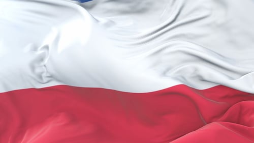Realistic Waving Flag of Poland Animation