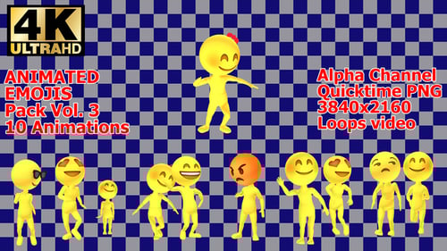 3D Animated Emoji Character Pack with Diverse Expressions and Reactions