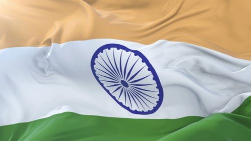 Realistic Waving Indian Flag Loop for National Events