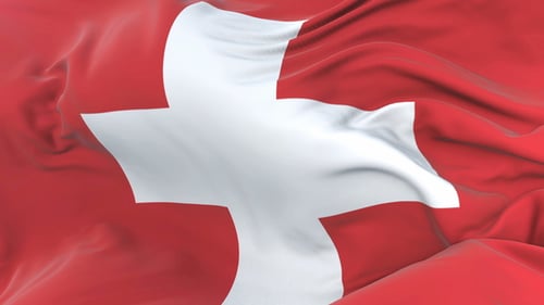 Flagge der Schweiz weht