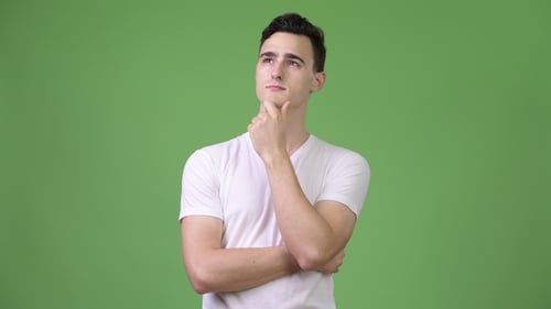 Young Handsome Man Thinking