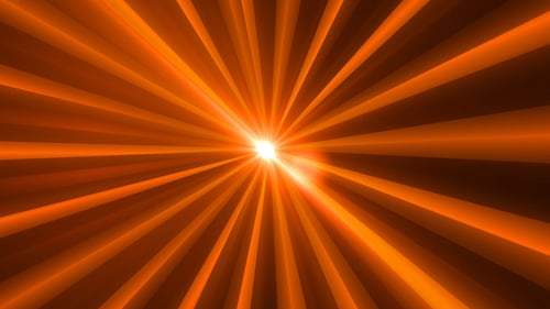 Dynamic Orange Glowing Light Ray and Geometric Backgrounds