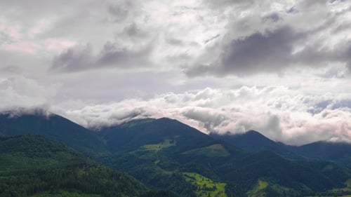 Mountain Landscape with Clouds