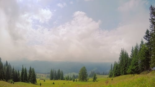 Mountain Landscape with Clouds