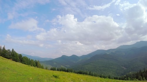 Mountain Landscape with Clouds