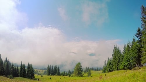 Mountain Landscape with Clouds