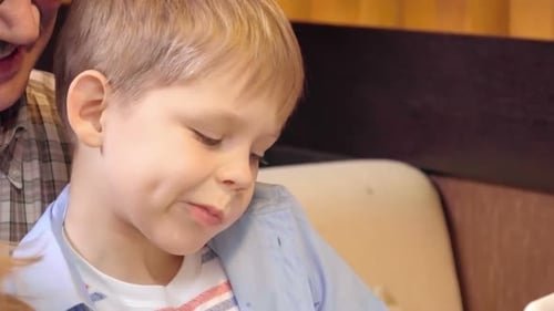 Grandfather with Grandchildren Enjoying Happy Family Time