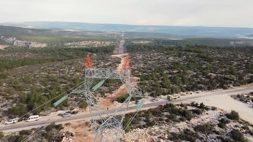 Electrical Tower Construction in a Rural Environment