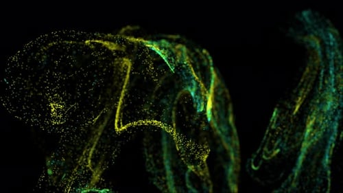 Abstract Fluid Glowing Particle Background