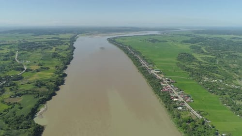 River in Farmlands. Philippines, Luzon