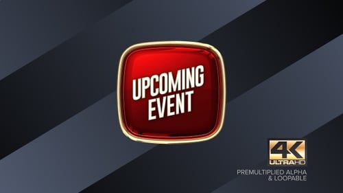 Gold and Red Upcoming Event 3D Button Animation