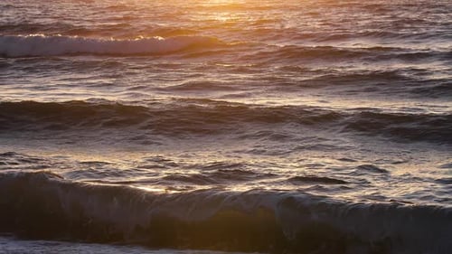 Stormy Sea at Sunset Natural Dramatic Seascape