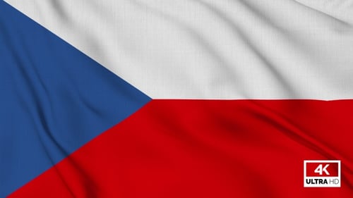 Waving Czech Republic Flag Loop Background