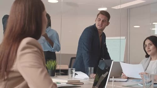 Business People Having Talk in the Office