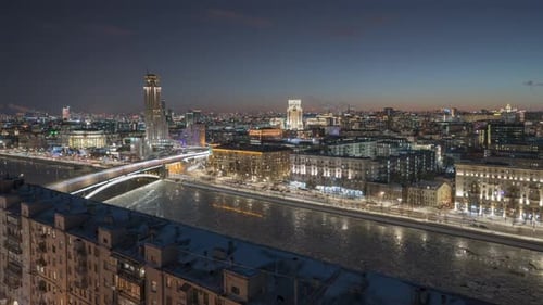 beautiful clear winter night in the Capital of Russia