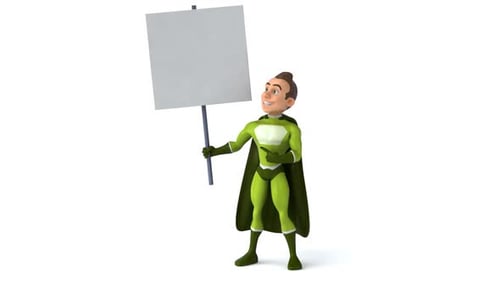 Super-héros de dessin animé amusant