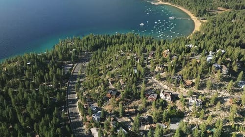 Tranquil Scenery At Tahoe Lake, USA