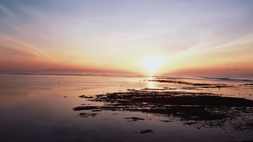 2.7K Bali Nusa Dua Beach Sunrise Aerial