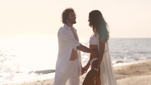 Romantic Couple Beach Summer Holiday Vacation Concept