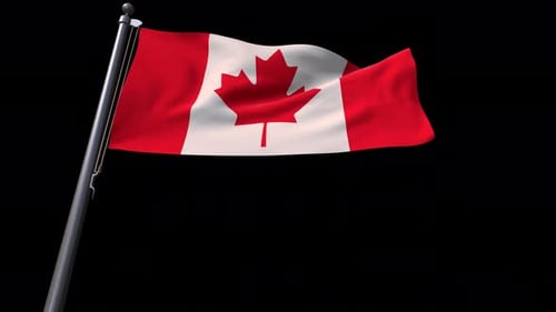 Canada Flag With Alpha Channel 4K
