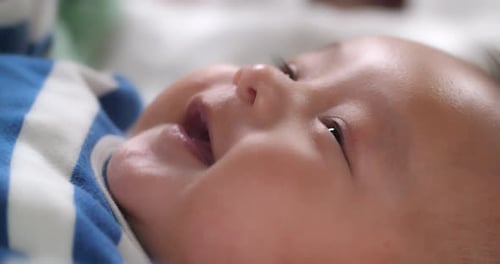 Close Up of a Cute Infant Lying Down