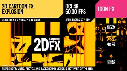 Hand Drawn Cartoon FX Pack with Dynamic Transitions