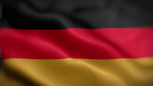 Realistic German Flag Waving Seamlessly in the Wind