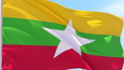 Waving Flag of Myanmar Animation for National Events
