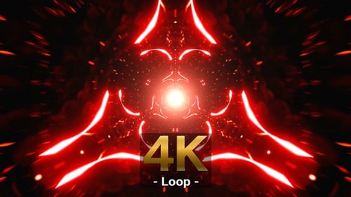 Glühender roter Dreifachlichttunnel