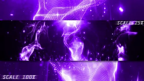 Dynamic Purple Fluid Particle Stream Background