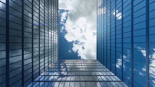 Concepto de negocio de edificios de oficinas y rascacielos con muchas oficinas, Loop