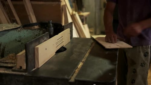 Carpenter Working at Carpentry Workshop