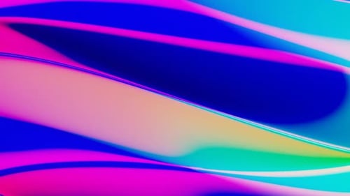 Abstract Fluid Neon Gradient Waves Looping Background