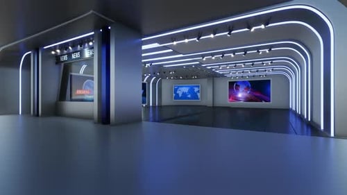 Virtual Studio Background Loop 4k
