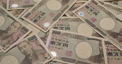 Stack of Japanese Yen banknote