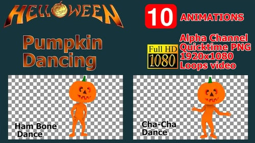 3d Helloween Kürbis-Tanz