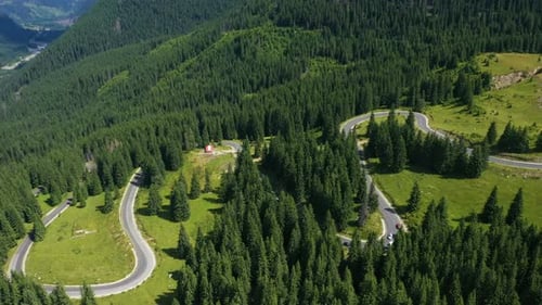 Aerial View Of Famous Romanian Mountain Road Transalpina 9