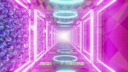 In The Room Color With Geometric Tunnel 06 4K