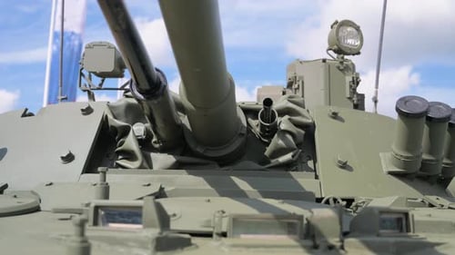 Olive Green Tank Displayed on Sunny Day