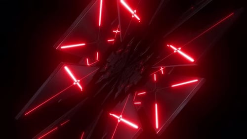 4k Abstract Red Tunnel 3