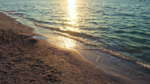 Beautiful Sea Surf at the Sunrise Time