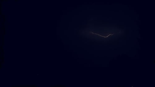 Night Sky with Lightning and Storm Clouds