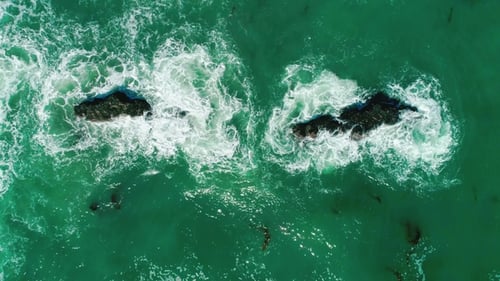 Oceanic Waves Are Broken Up Into Rocks