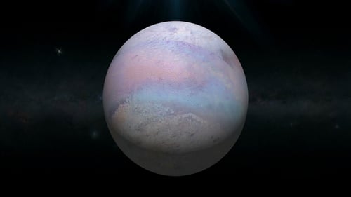 Planeta Tritón giratorio