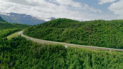 Aerial View RV, Aerial Flythrough of Beautiful Alaska