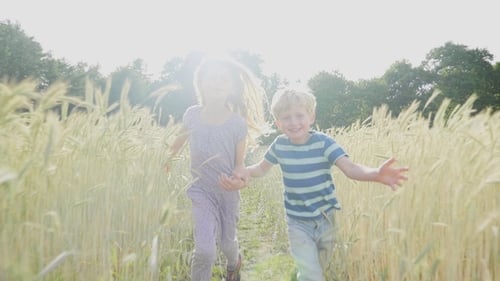 Brother and Sister in Field