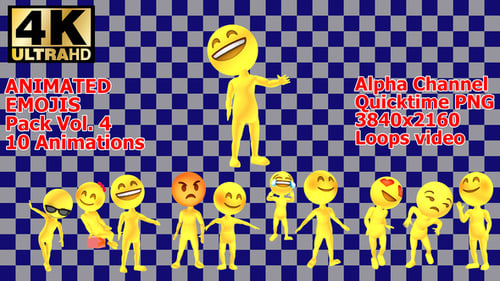 3D Animated Emoji Figures with Diverse Emotions Pack