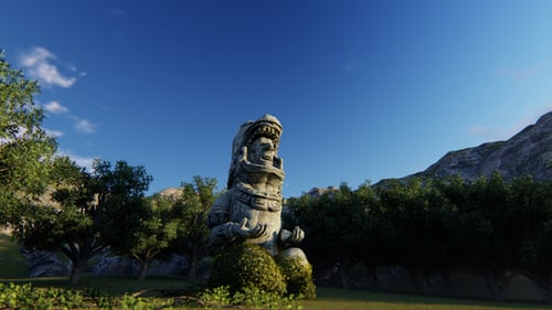 Ancienne statue maya