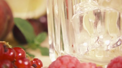 Refreshing Drink Being Prepared With Summer Fruits