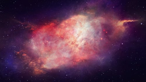 Dynamic Space Nebula Background with Shimmering Stars